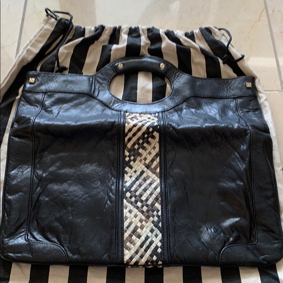 L.A.M.B black clutch with gold hardware - Picture 3 of 5